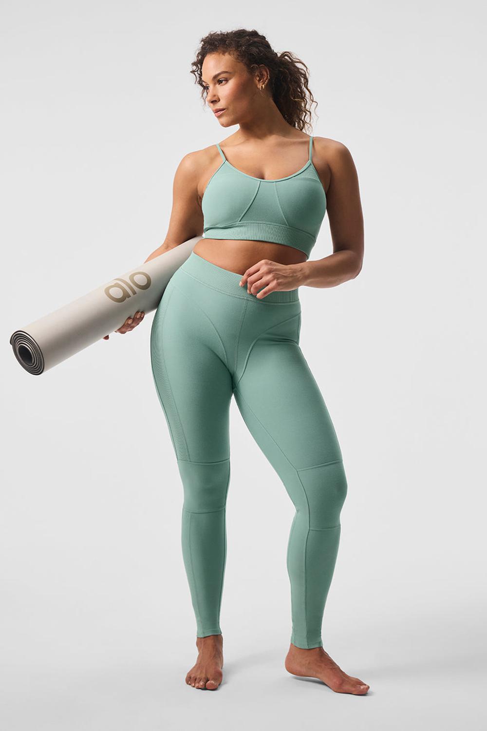 Leggins Alo Yoga Alosoft High-Waist Head Start Mujer Verde | España  QYNP-24157