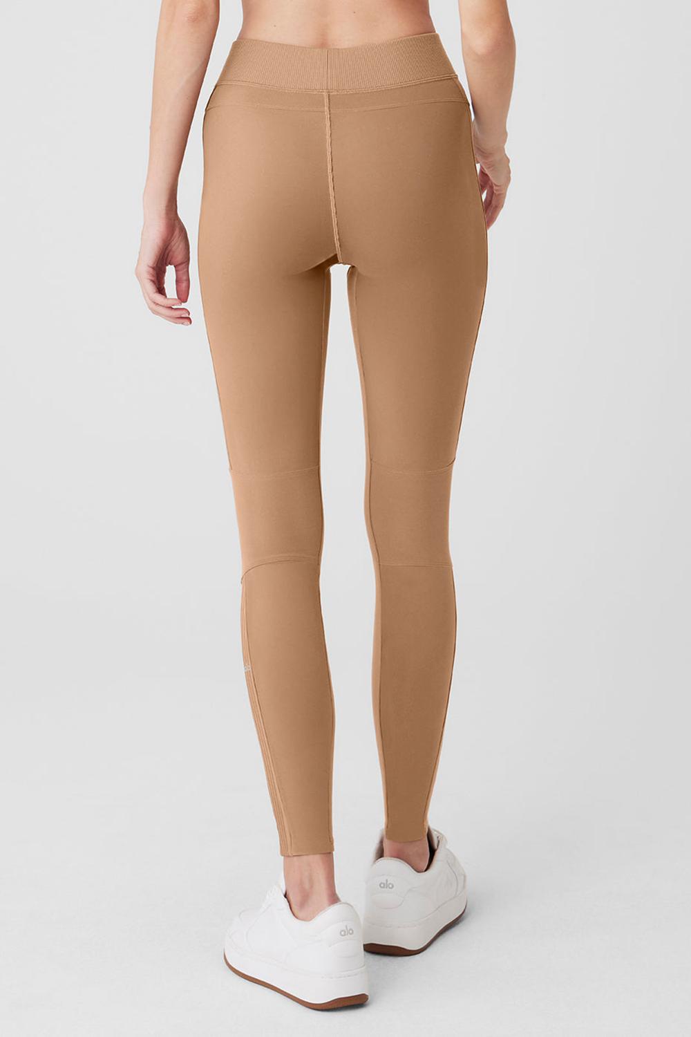 Leggins Alo Yoga Alosoft High-Waist Head Start Mujer Toasted Almond | España  XGRA-05239