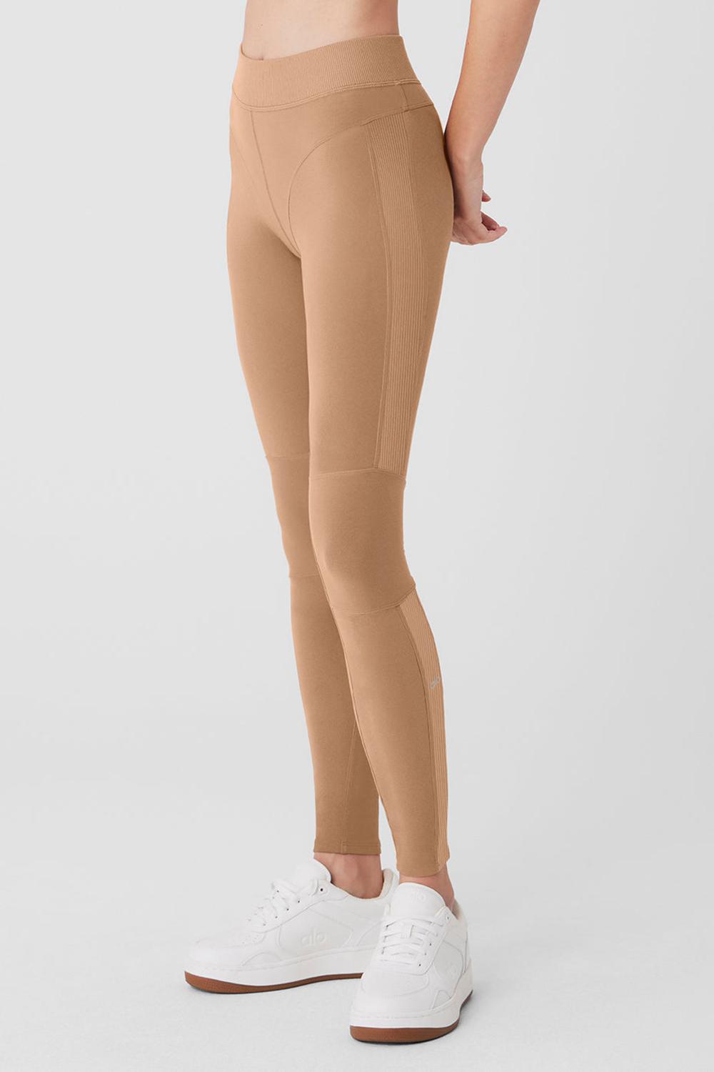 Leggins Alo Yoga Alosoft High-Waist Head Start Mujer Toasted Almond | España  XGRA-05239