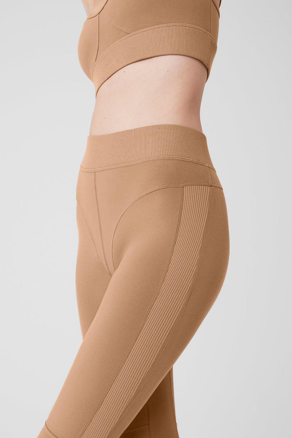 Leggins Alo Yoga Alosoft High-Waist Head Start Mujer Toasted Almond | España  XGRA-05239