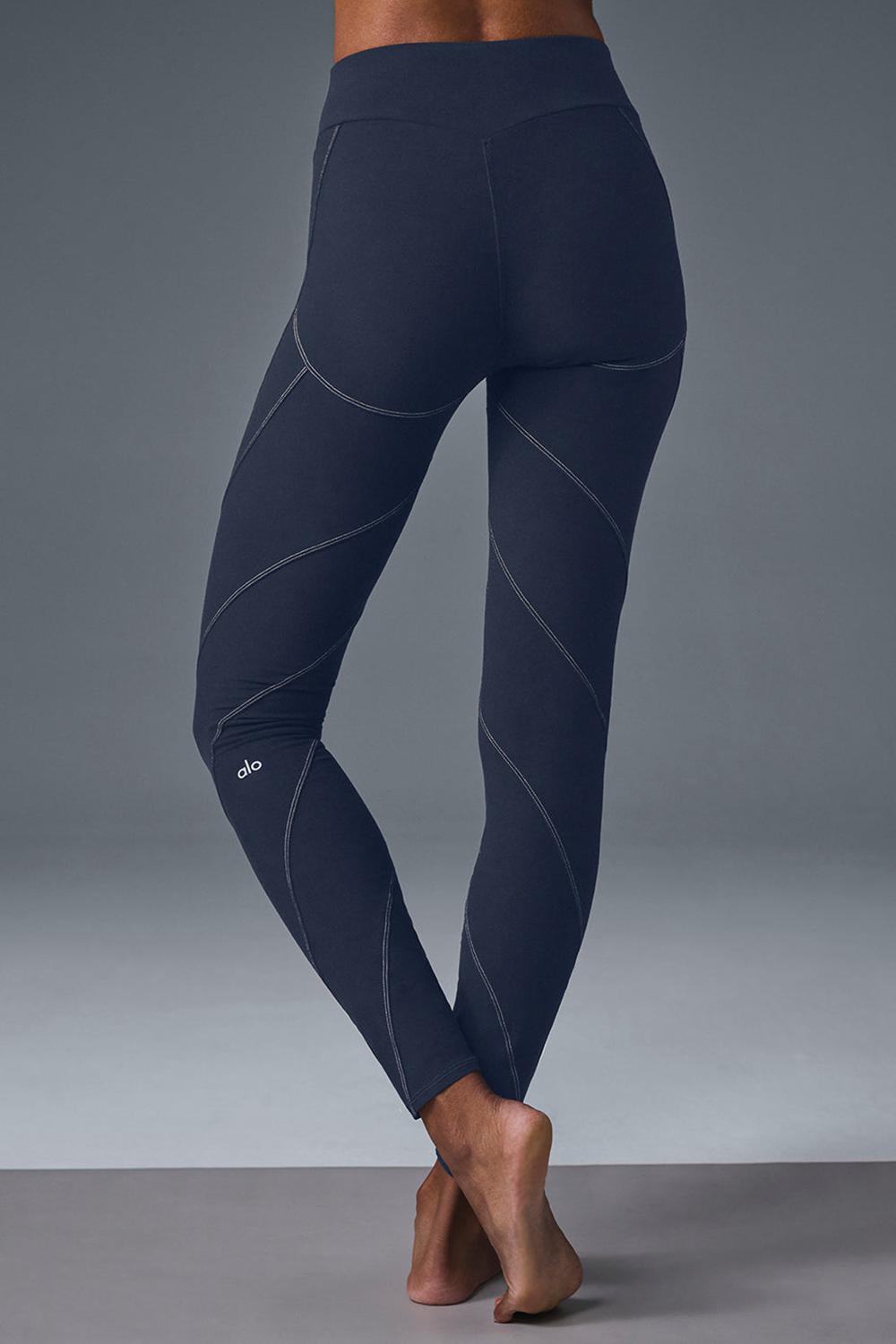Leggins Alo Yoga Alosoft High-Waist Sunray Mujer Azul Marino | España  SBRX-37965
