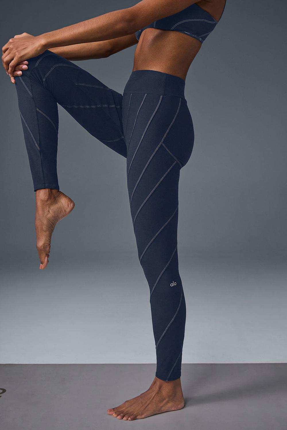 Leggins Alo Yoga Alosoft High-Waist Sunray Mujer Azul Marino | España  SBRX-37965