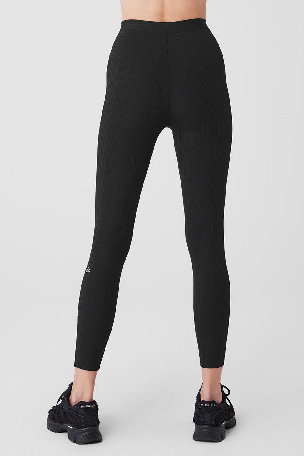 Leggins Alo Yoga High-Waist 7/8 Run It Back Mujer Negras | España  UJPF-86510