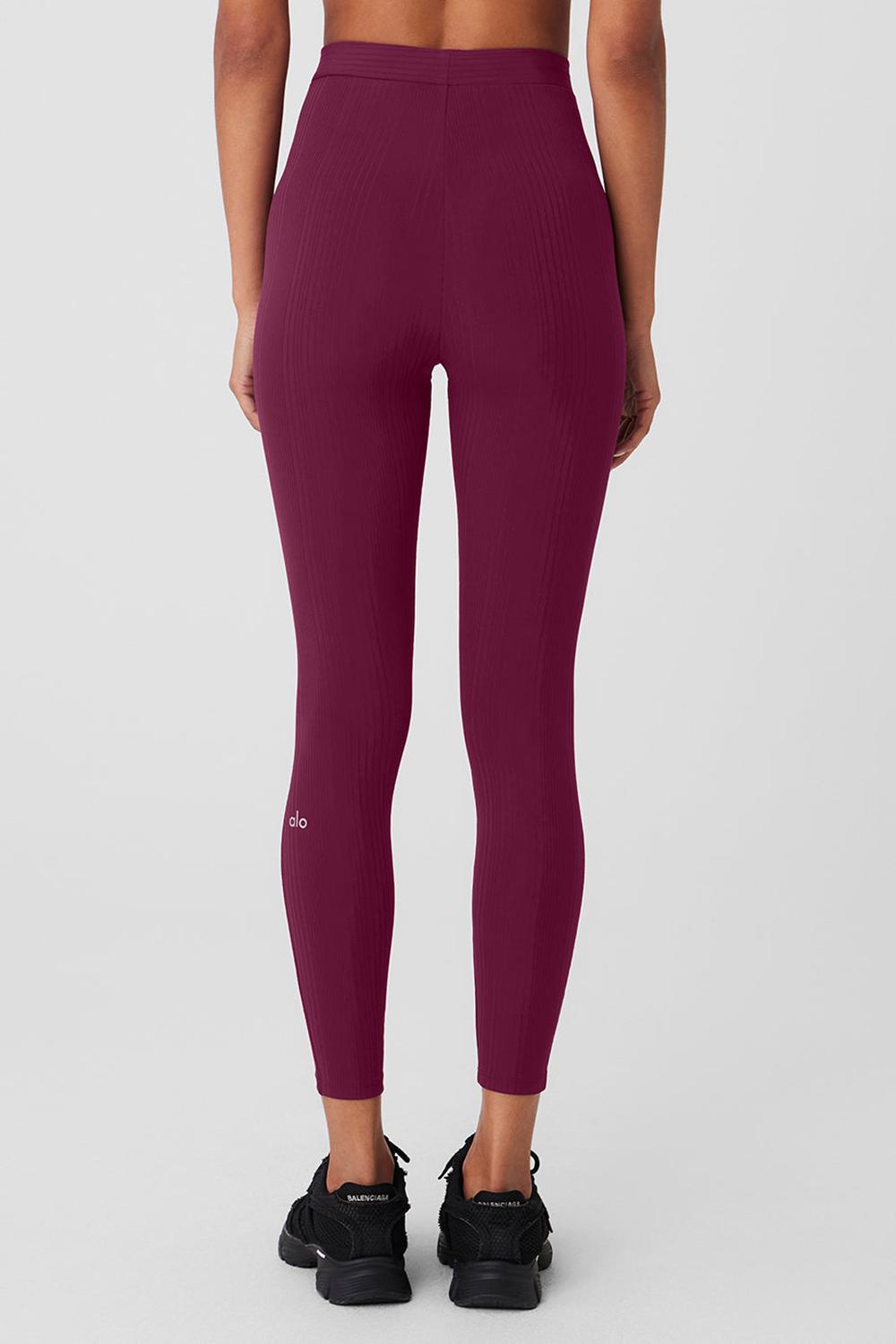 Leggins Alo Yoga High-Waist 7/8 Run It Back Mujer Wild Berry | España  EBLJ-35419