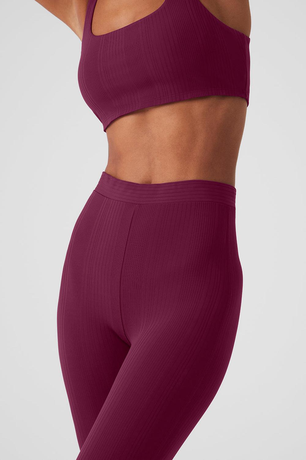 Leggins Alo Yoga High-Waist 7/8 Run It Back Mujer Wild Berry | España  EBLJ-35419