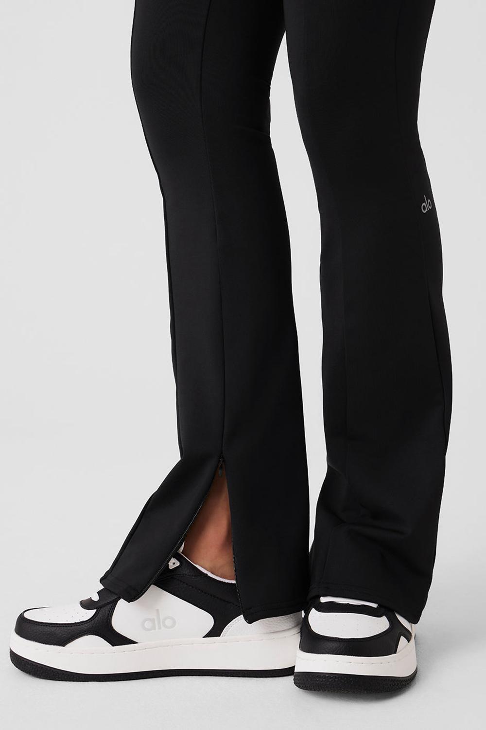 Leggins Alo Yoga High-Waist 7/8 Zip It Flare Mujer Negras | España  FDGV-89451