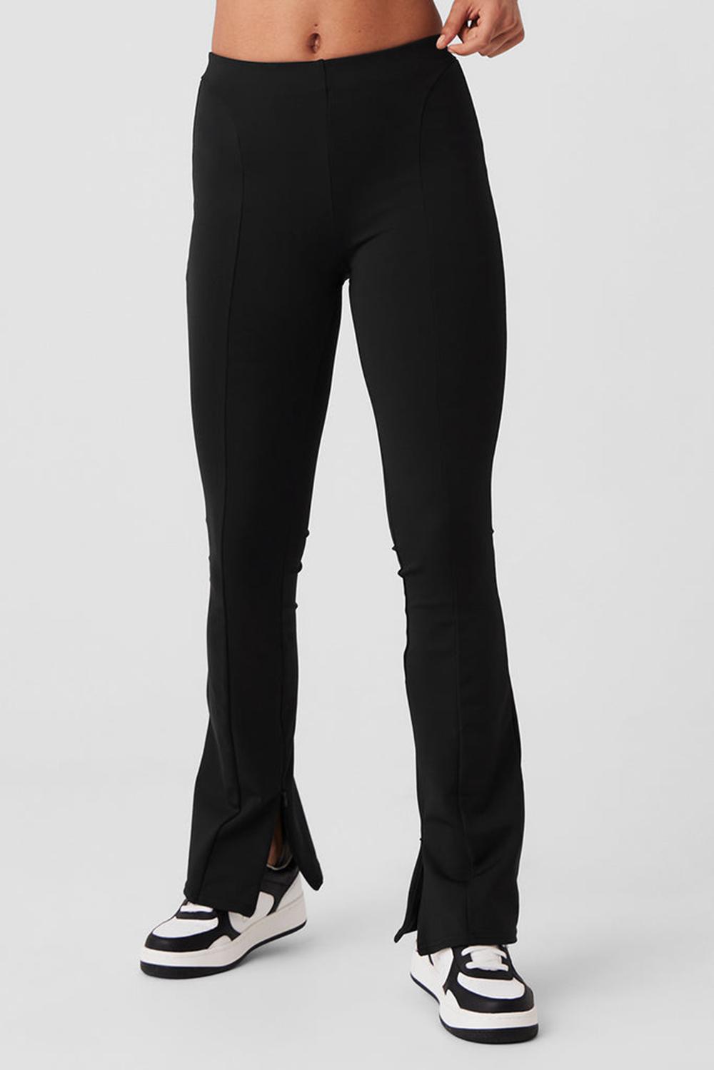 Leggins Alo Yoga High-Waist 7/8 Zip It Flare Mujer Negras | España  FDGV-89451