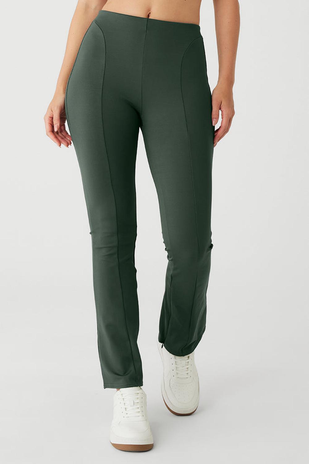 Leggins Alo Yoga High-Waist 7/8 Zip It Flare Mujer Verde Menta | España  VMZW-81675