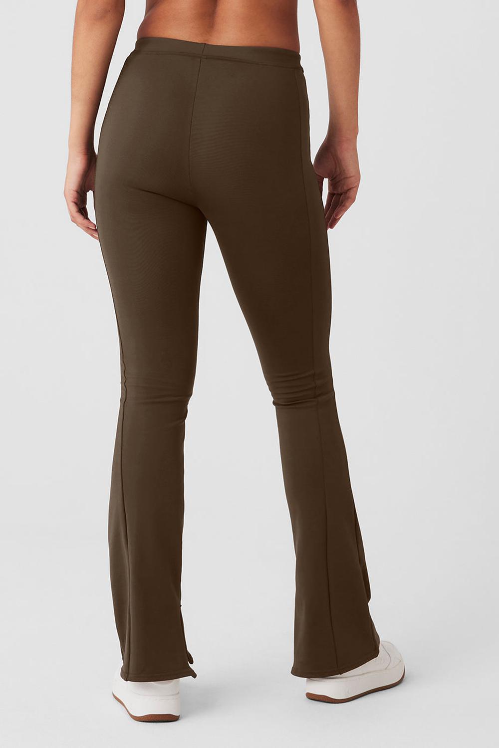 Leggins Alo Yoga High-Waist 7/8 Zip It Flare Mujer Espresso | España  NGPT-56198