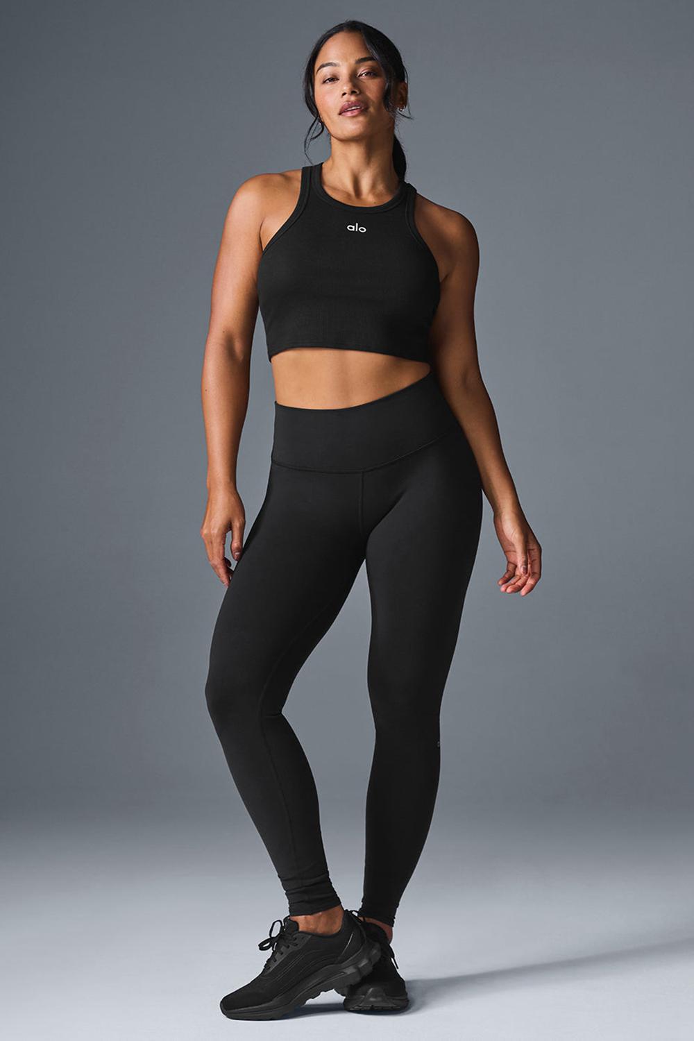 Leggins Alo Yoga High-Waist Airbrush Mujer Negras | España  PTKM-08164