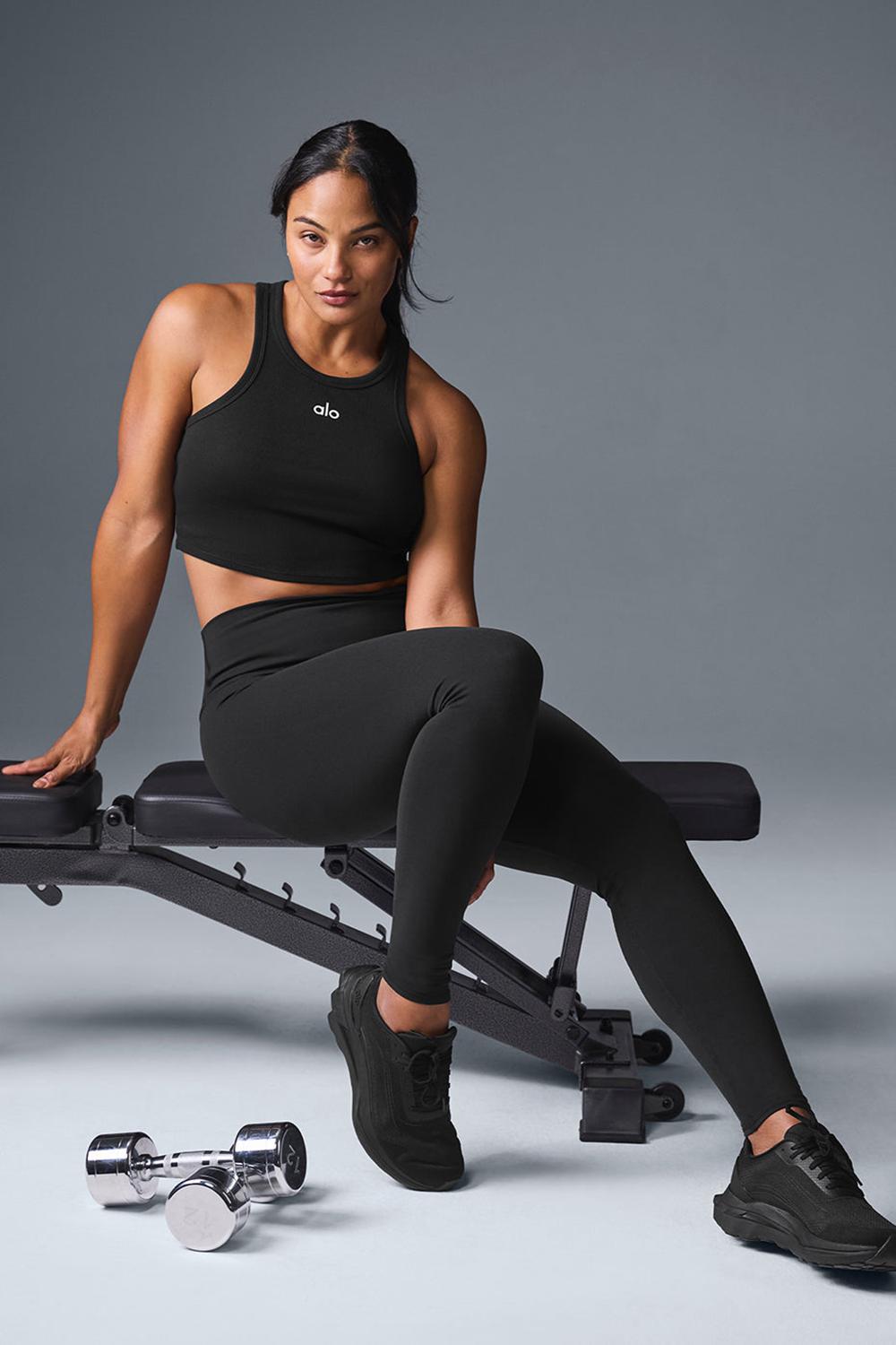 Leggins Alo Yoga High-Waist Airbrush Mujer Negras | España  PTKM-08164