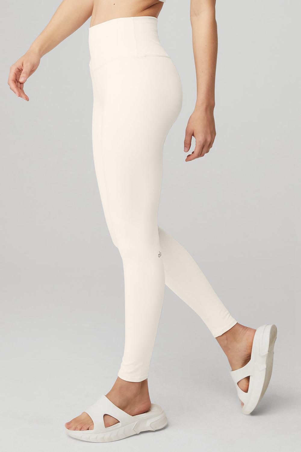 Leggins Alo Yoga High-Waist Airbrush Mujer Ivory | España  SKRD-21584