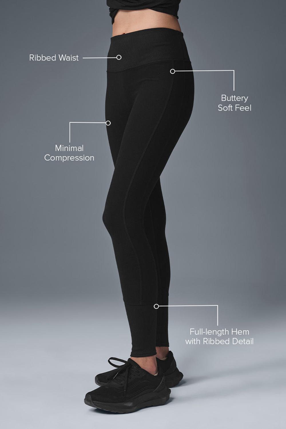 Leggins Alo Yoga High-Waist Alosoft Lounge Mujer Negras | España  CXUQ-91627