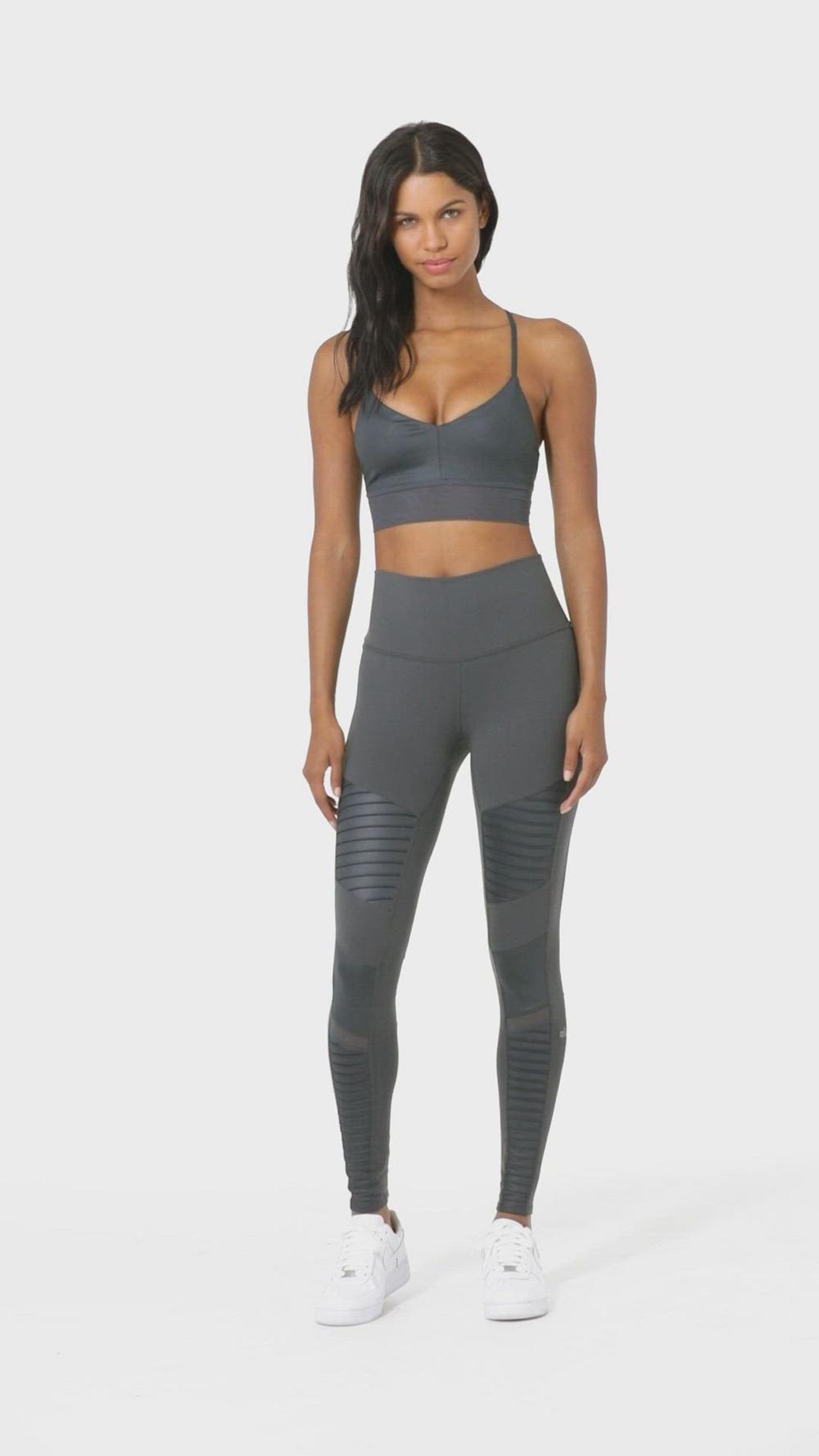 Leggins Alo Yoga High-Waist Moto Mujer Blancas Blancas | España  QXBG-94863