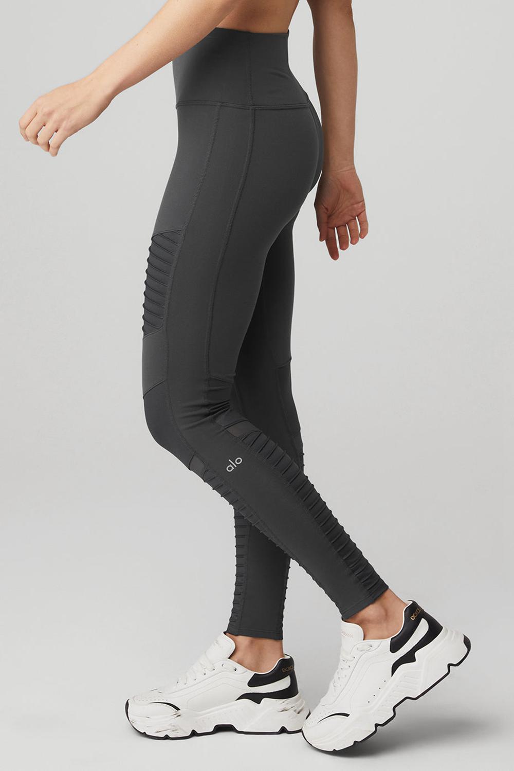 Leggins Alo Yoga High-Waist Motos Mujer Anthracite / Anthracite Glossy | España  SCEN-37061