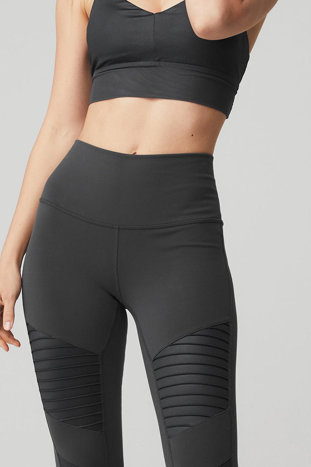 Leggins Alo Yoga High-Waist Motos Mujer Anthracite / Anthracite Glossy | España  SCEN-37061