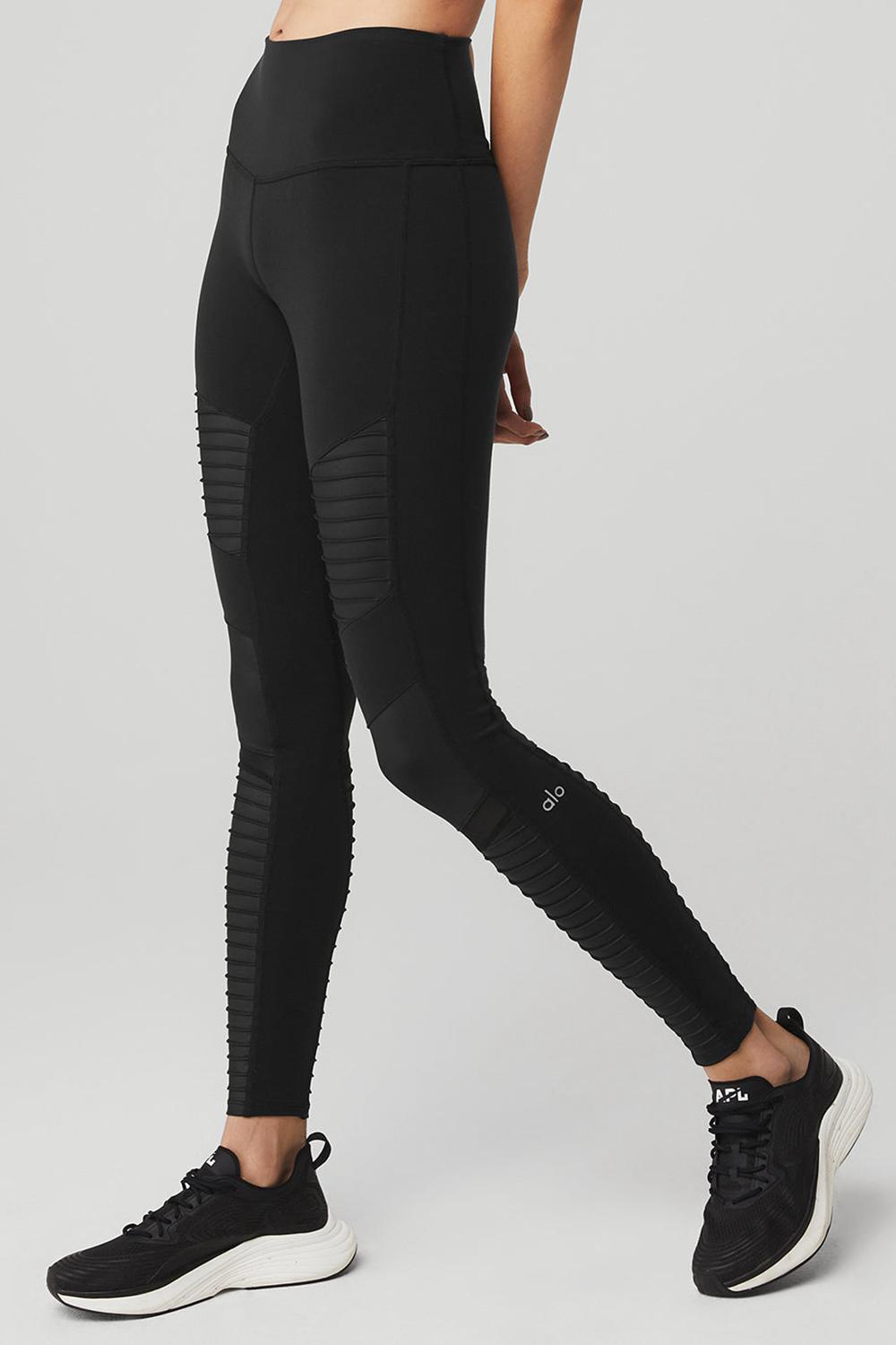 Leggins Alo Yoga High-Waist Motos Mujer Negras Negras | España  IPUR-25679