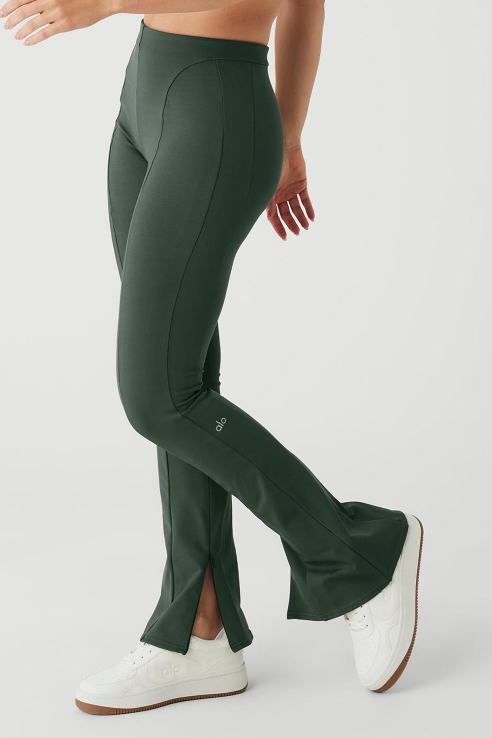 Leggins Alo Yoga High-Waist Zip It Flare Mujer Verde Menta | España  FQWJ-98520