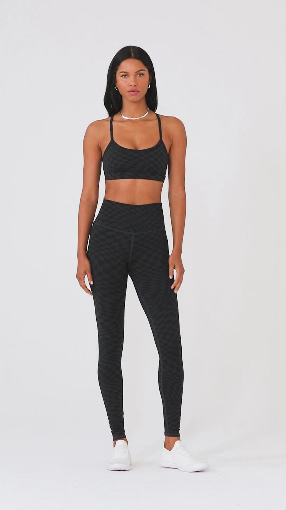 Leggins Alo Yoga Jacquard High-Waist Checkered Mujer Negras | España  PVZK-21836