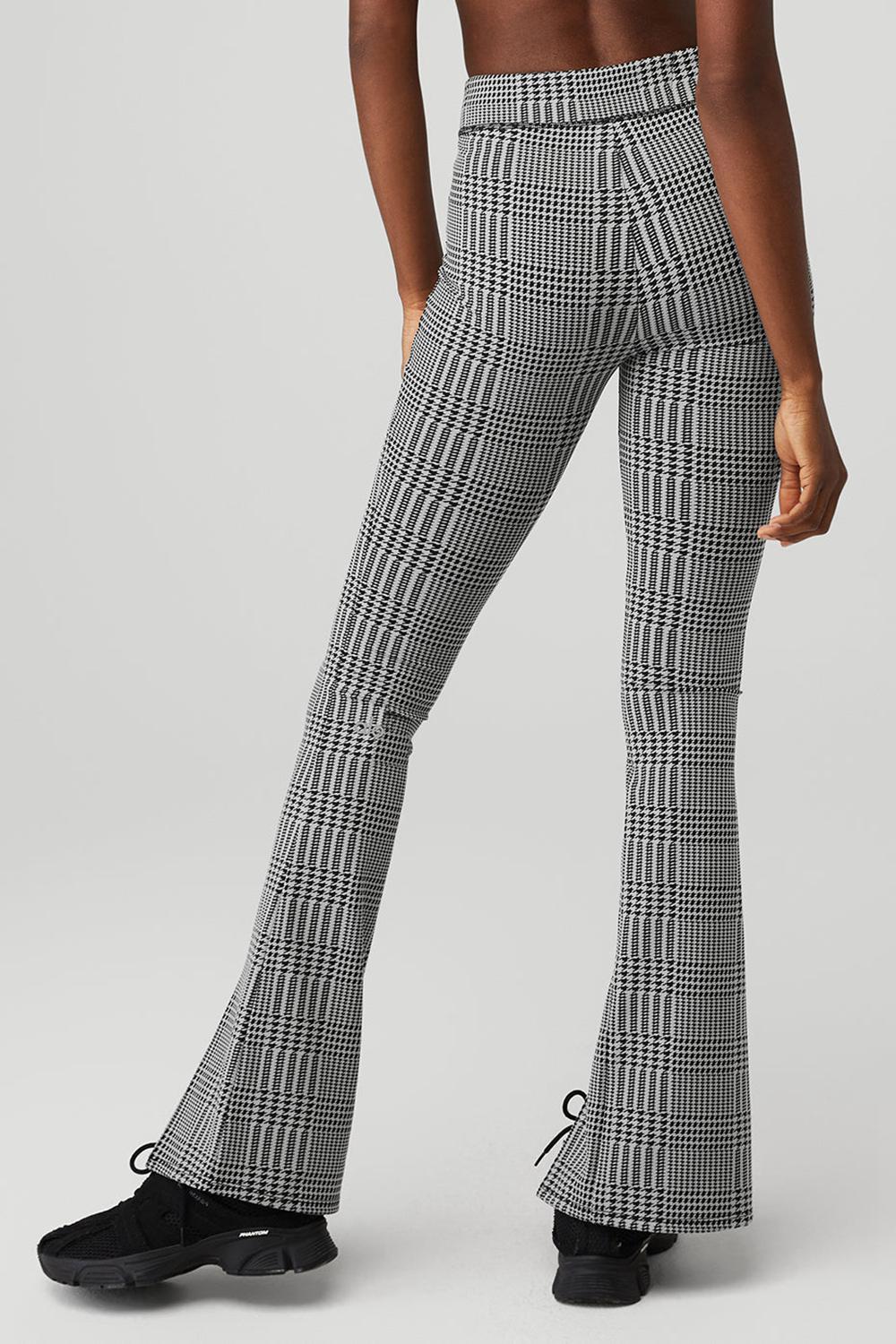 Leggins Alo Yoga Jacquard High-Waist Glenplaid Flutter Mujer Titanium Negras | España  FOWY-67340