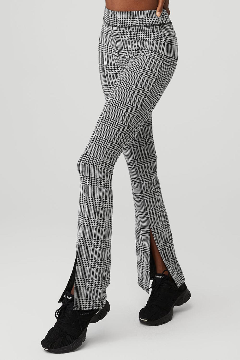 Leggins Alo Yoga Jacquard High-Waist Glenplaid Flutter Mujer Titanium Negras | España  FOWY-67340