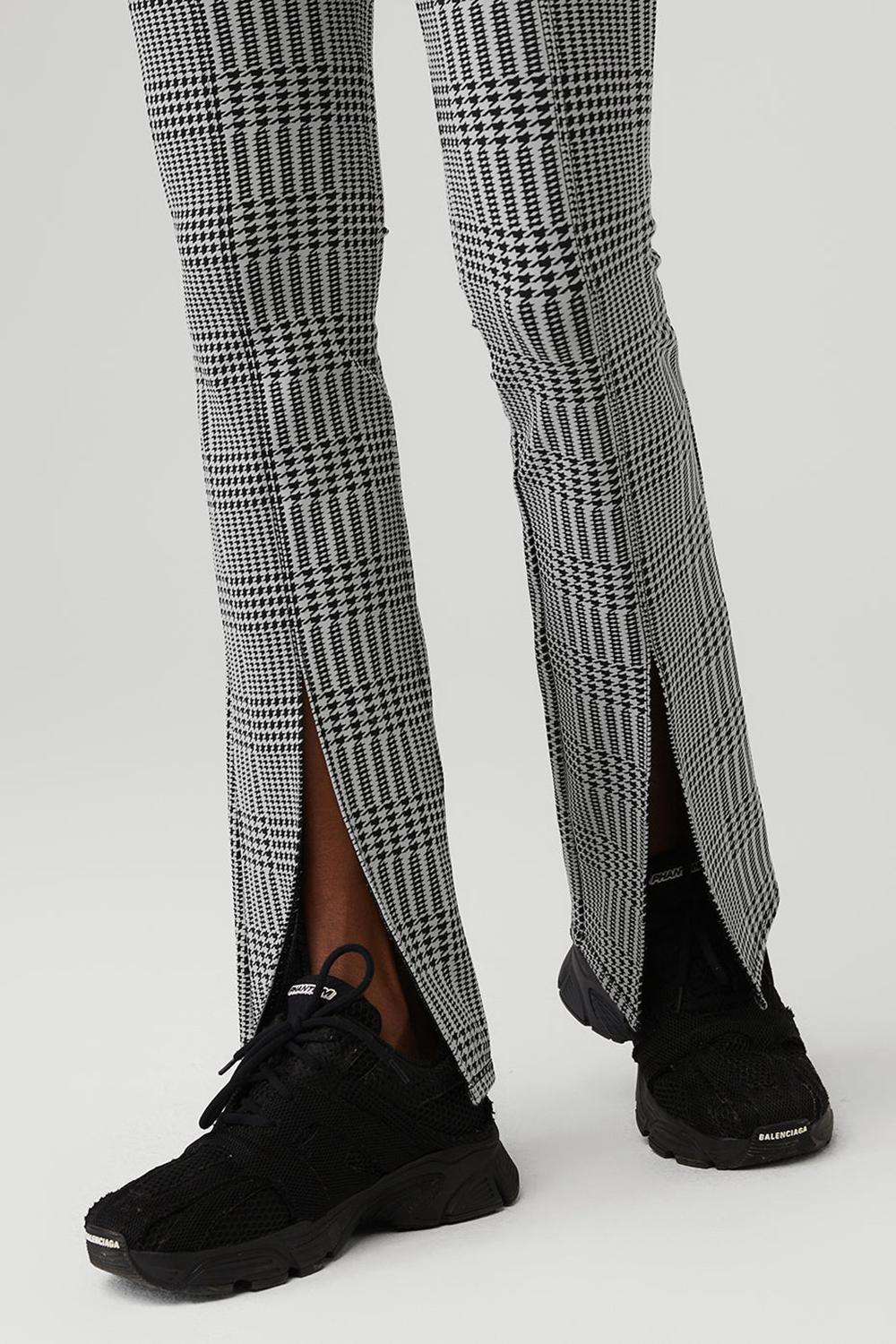 Leggins Alo Yoga Jacquard High-Waist Glenplaid Flutter Mujer Titanium Negras | España  FOWY-67340