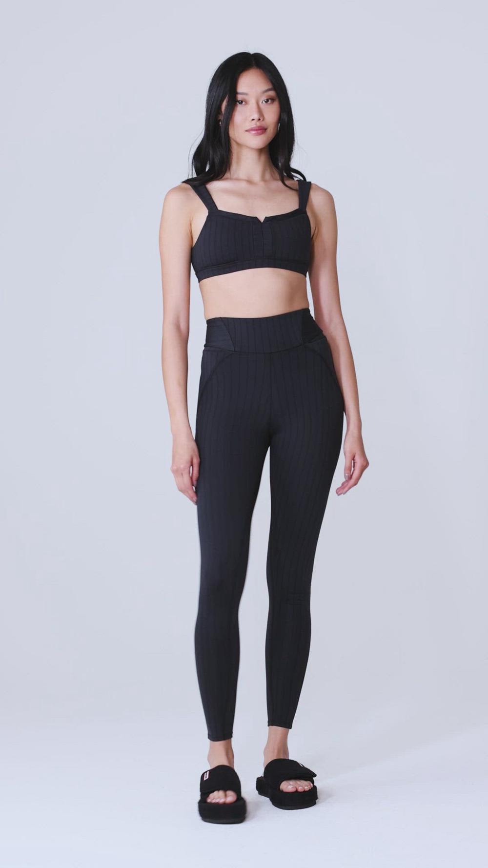 Leggins Alo Yoga Pinstripe Jacquard Extreme High-Waist Mujer Negras | España  JGAH-60295
