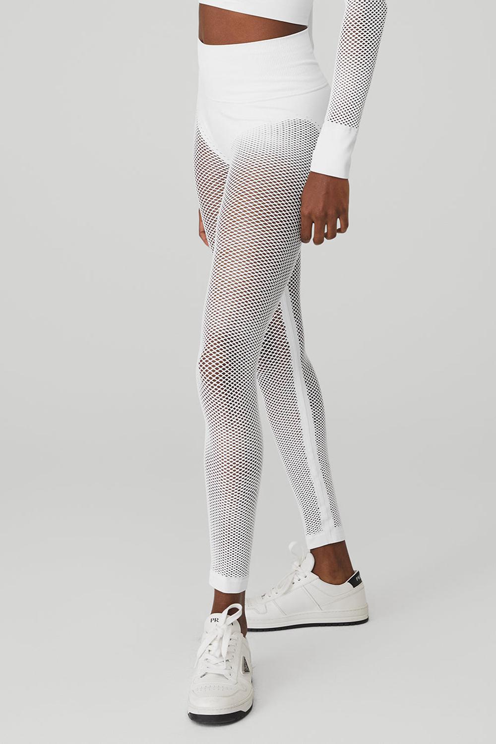 Leggins Alo Yoga Seamless High-Waist 7/8 Limitless Open Air Mujer Blancas | España  BRDJ-72148