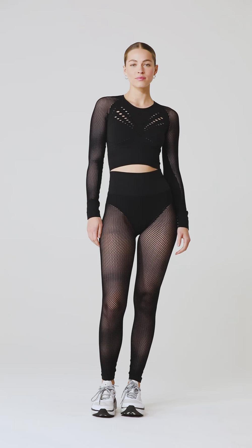 Leggins Alo Yoga Seamless High-Waist 7/8 Limitless Open Air Mujer Blancas | España  BRDJ-72148