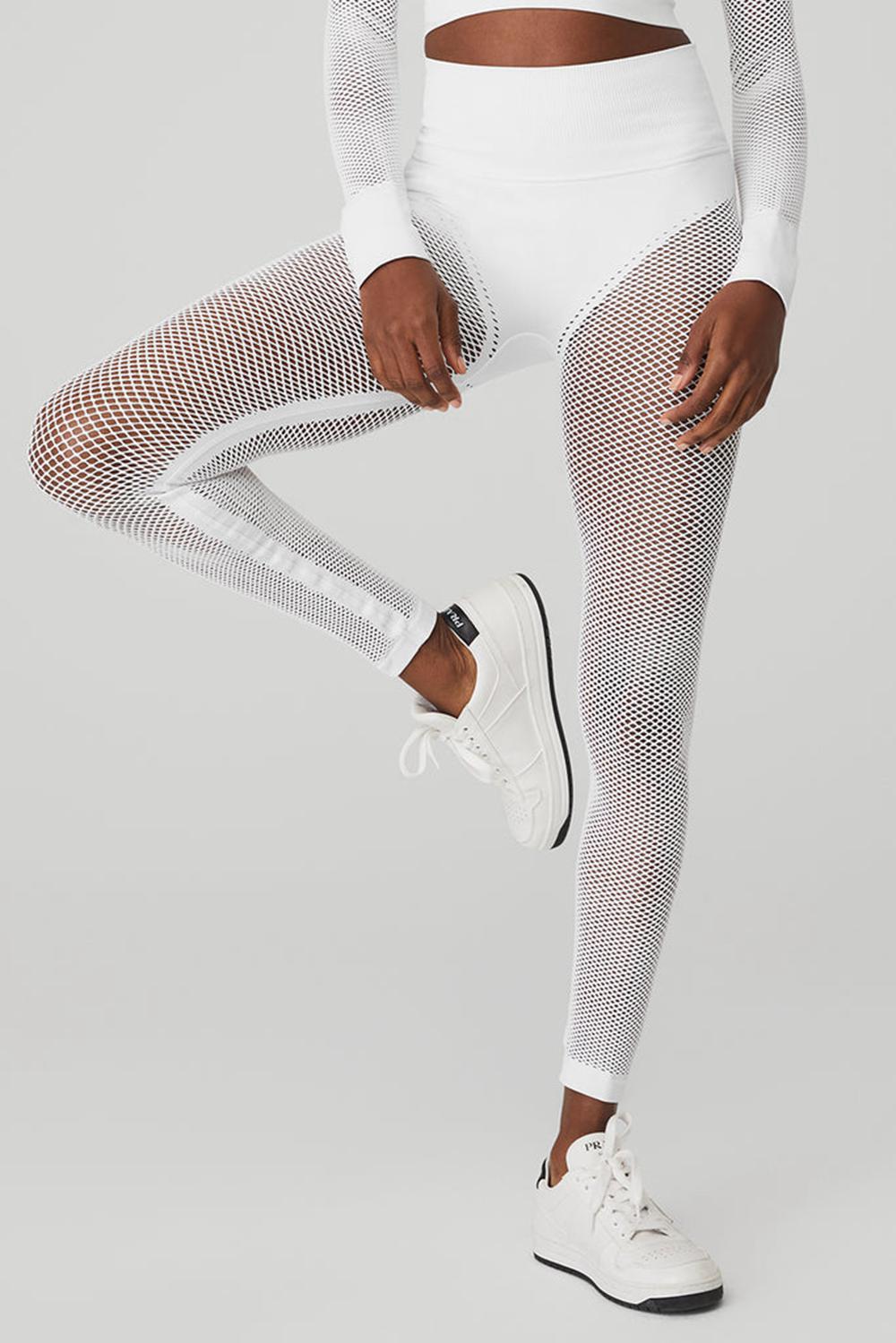 Leggins Alo Yoga Seamless High-Waist 7/8 Limitless Open Air Mujer Blancas | España  BRDJ-72148