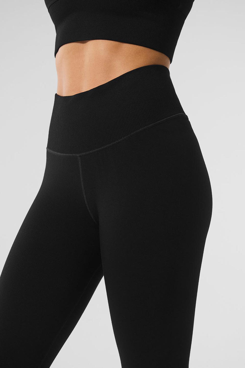 Leggins Alo Yoga Seamless Winter Warm Plush High-Waist 7/8 Mujer Negras | España  FEXZ-60983