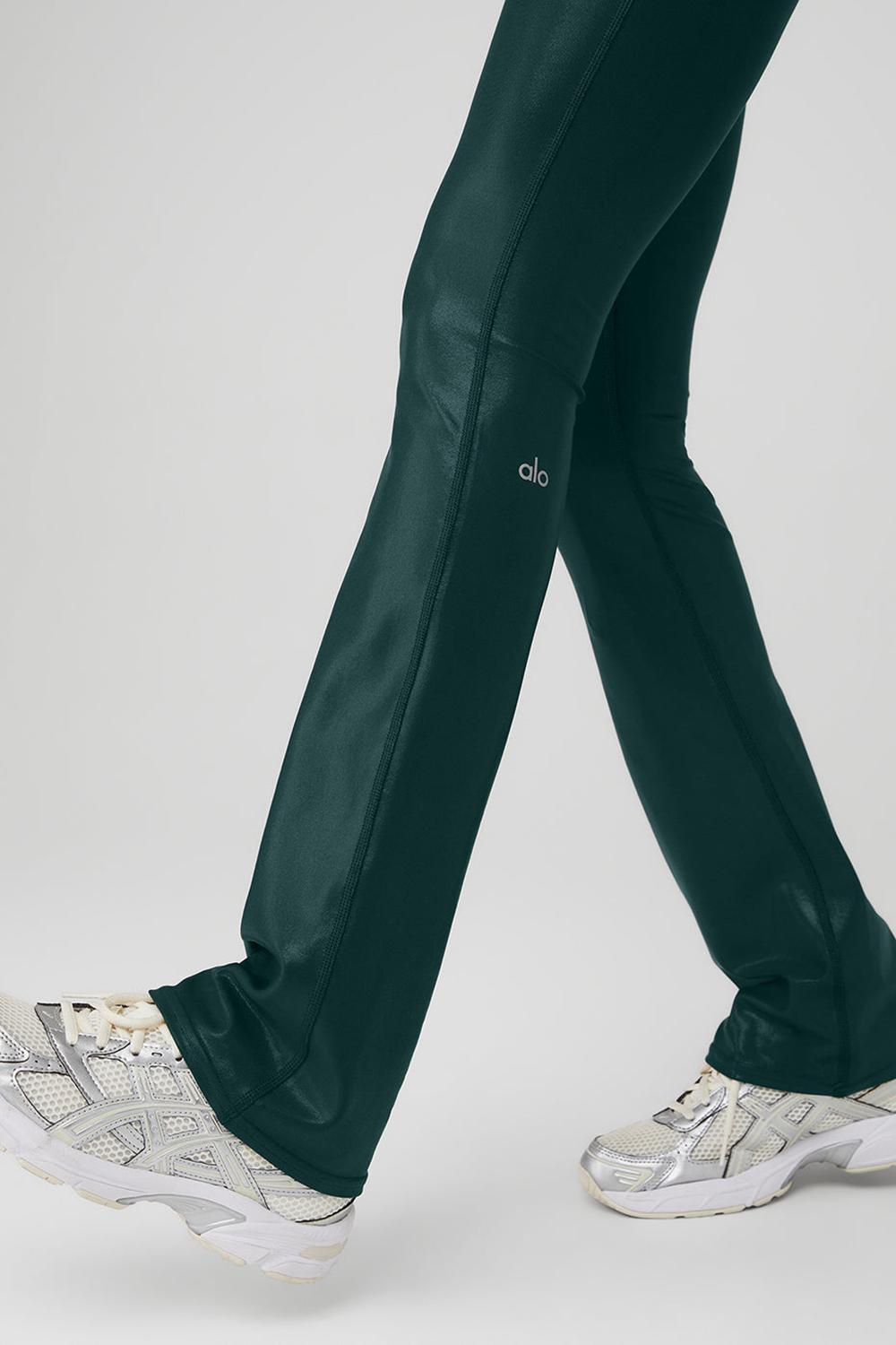 Leggins Alo Yoga Super Shine Low-Rise Bootcut Mujer Verde | España  EMUO-47085
