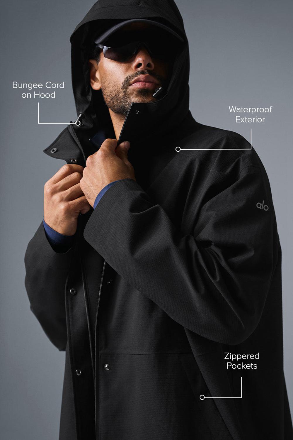 Long Coat Alo Yoga Rain Or Shine Hombre Negras | España  TJZU-68259
