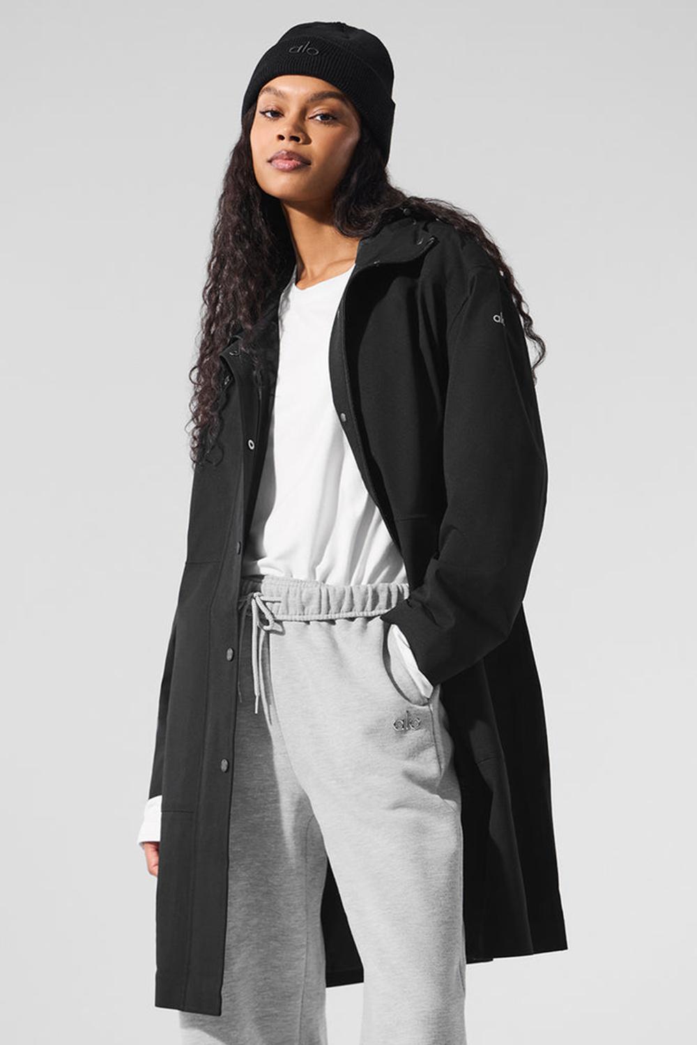 Long Coat Alo Yoga Rain Or Shine Mujer Negras | España  AFDR-35201
