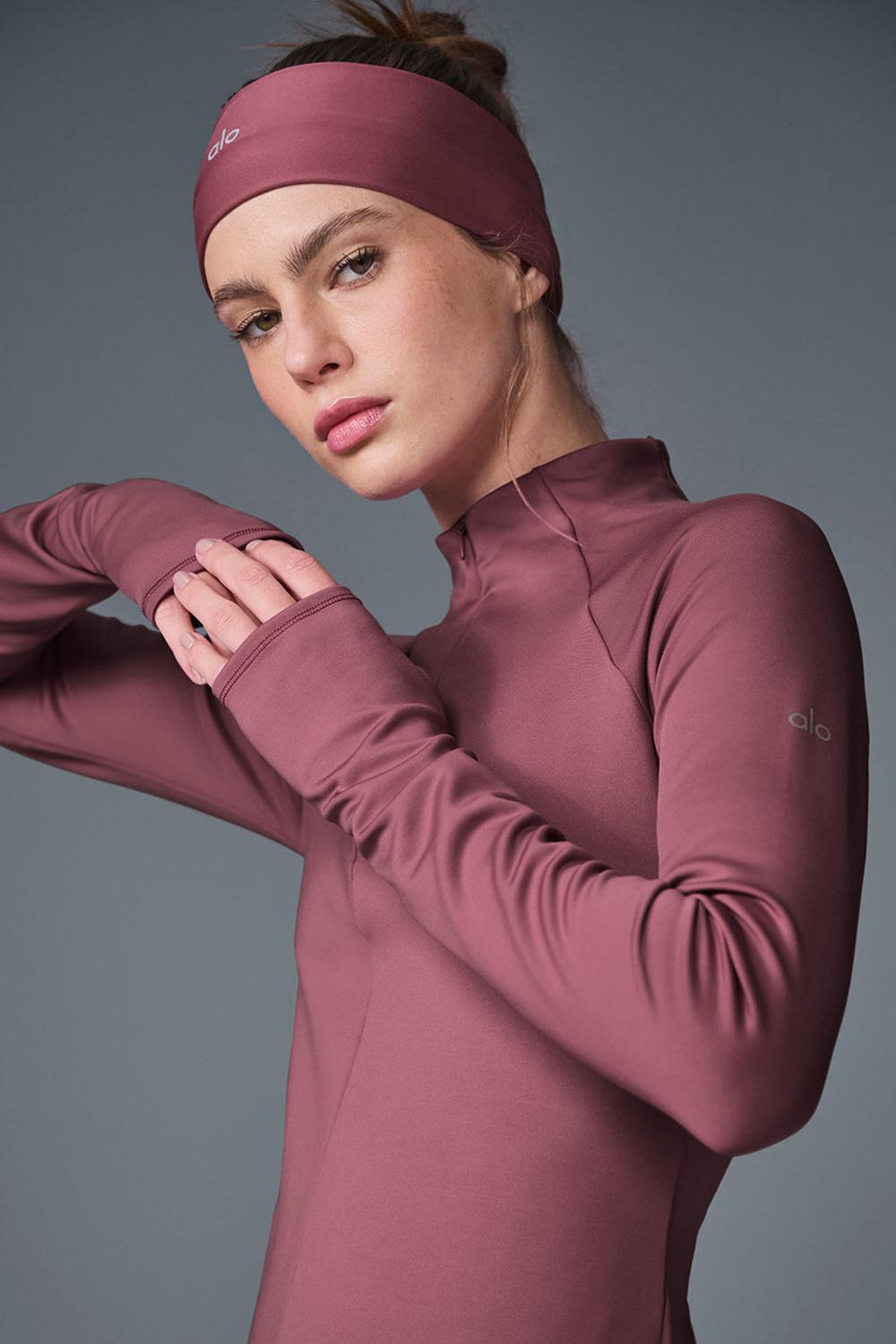 Manga Larga Alo Yoga Airlift Winter Warm 1/4 Zip Mujer Burdeos | España  PWVM-58763
