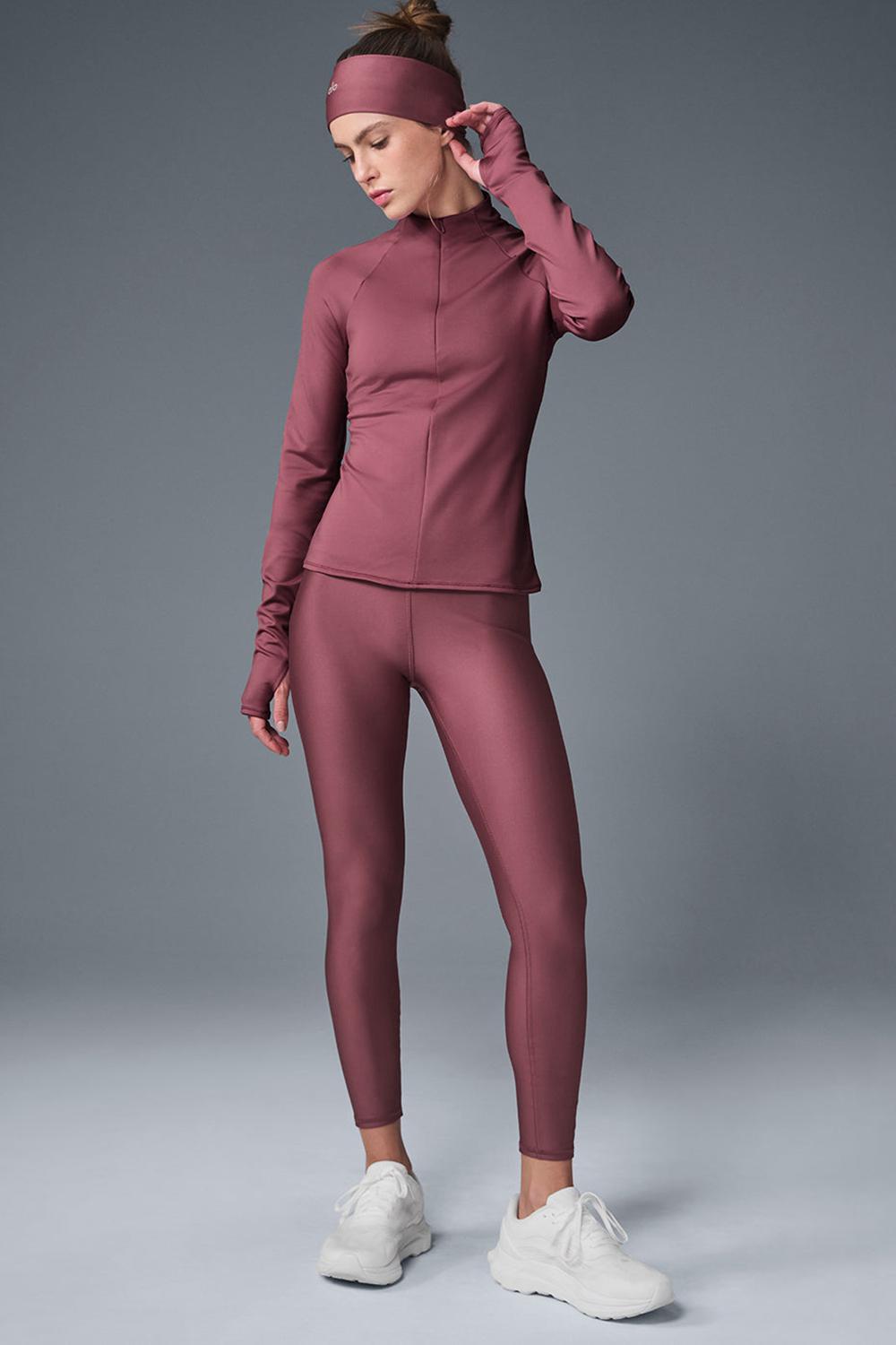 Manga Larga Alo Yoga Airlift Winter Warm 1/4 Zip Mujer Burdeos | España  PWVM-58763