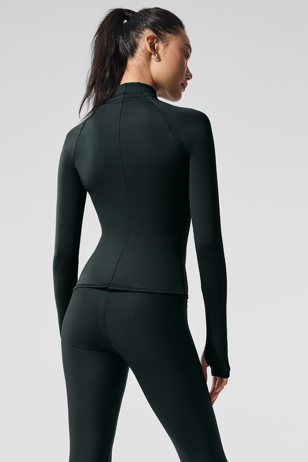 Manga Larga Alo Yoga Airlift Winter Warm 1/4 Zip Mujer Verde | España  NVJA-31890