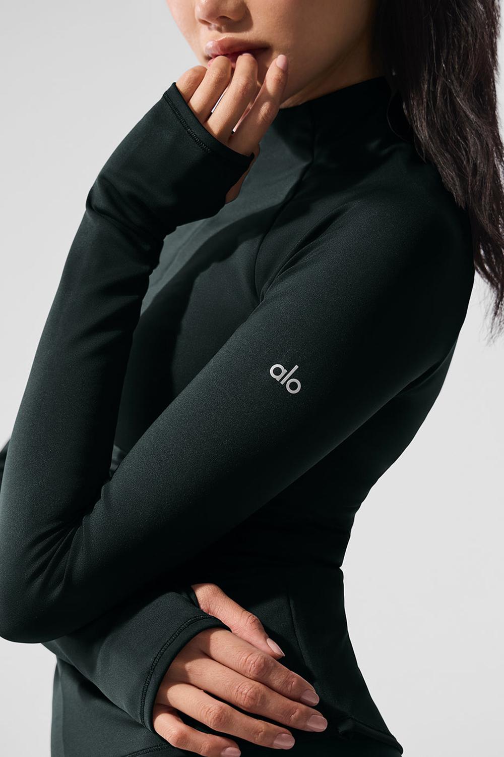 Manga Larga Alo Yoga Airlift Winter Warm 1/4 Zip Mujer Verde | España  NVJA-31890