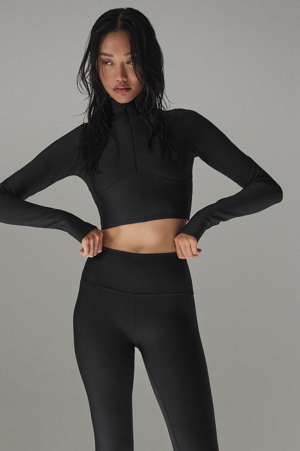 Manga Larga Alo Yoga Airlift Winter Warm Ski Time Mujer Negras | España  MRFO-28791
