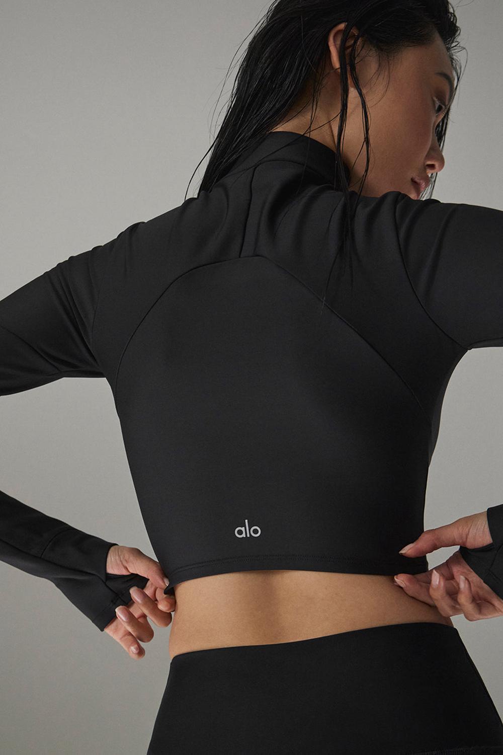 Manga Larga Alo Yoga Airlift Winter Warm Ski Time Mujer Negras | España  MRFO-28791