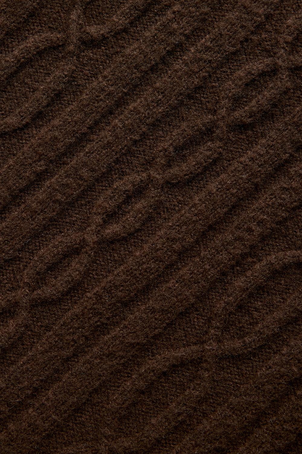 Manga Larga Alo Yoga Cable Knit Cropped Winter Bliss Turtleneck Mujer Espresso | España  GAOK-43816