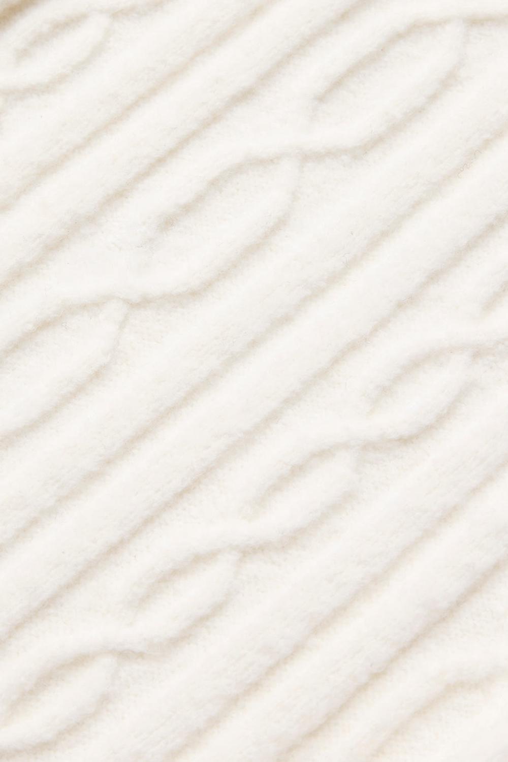 Manga Larga Alo Yoga Cable Knit Cropped Winter Bliss Turtleneck Mujer Ivory | España  SYKD-69580