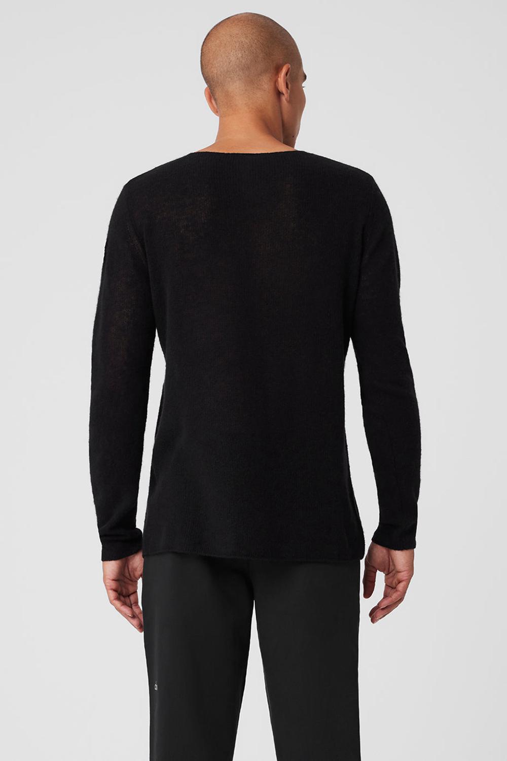 Manga Larga Alo Yoga Cashmere Reform Hombre Negras | España  KZAS-07415