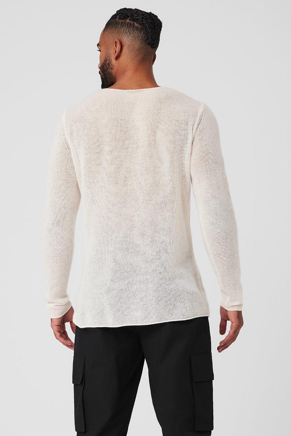 Manga Larga Alo Yoga Cashmere Reform Hombre Ivory | España  GTZY-37486