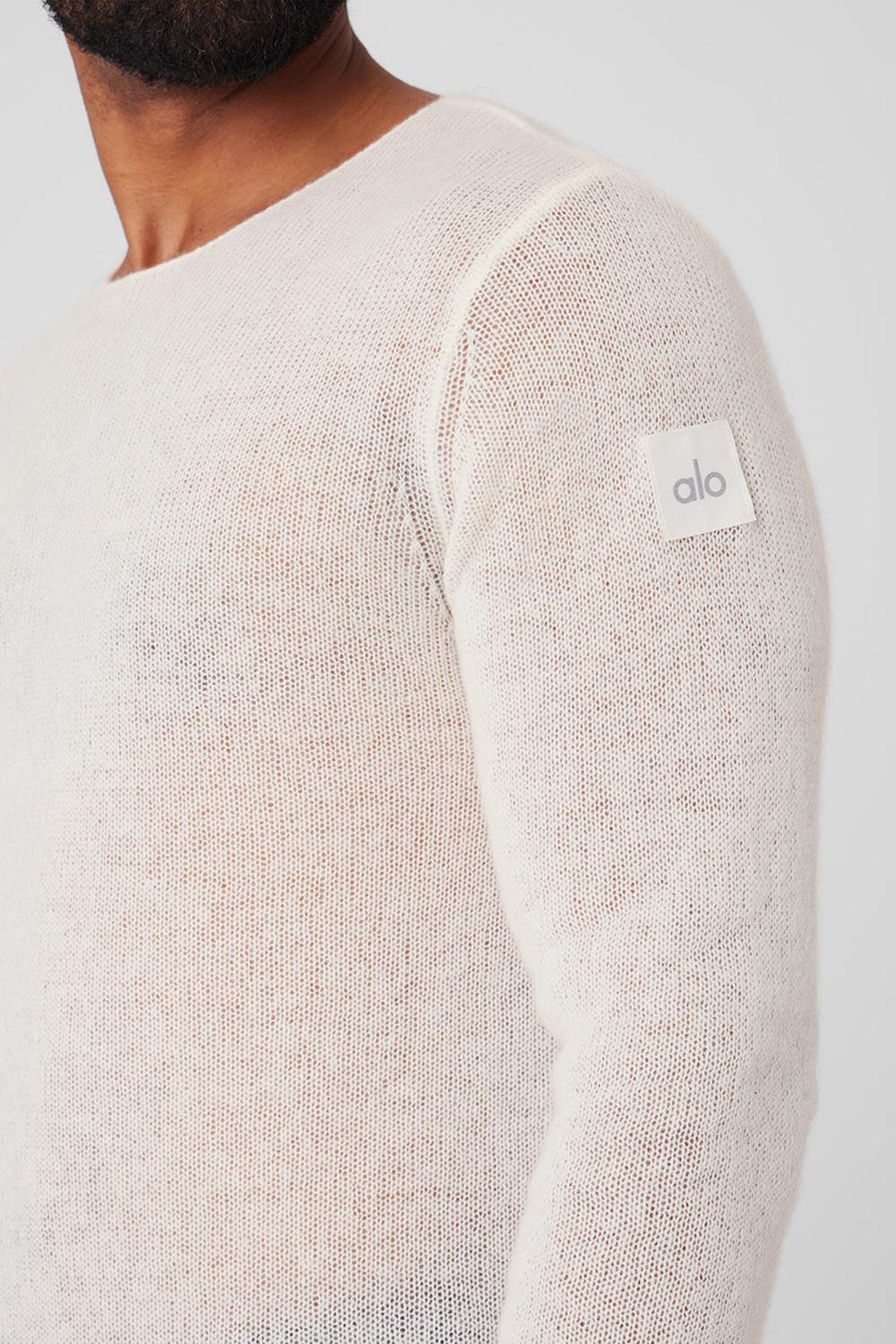 Manga Larga Alo Yoga Cashmere Reform Hombre Ivory | España  GTZY-37486