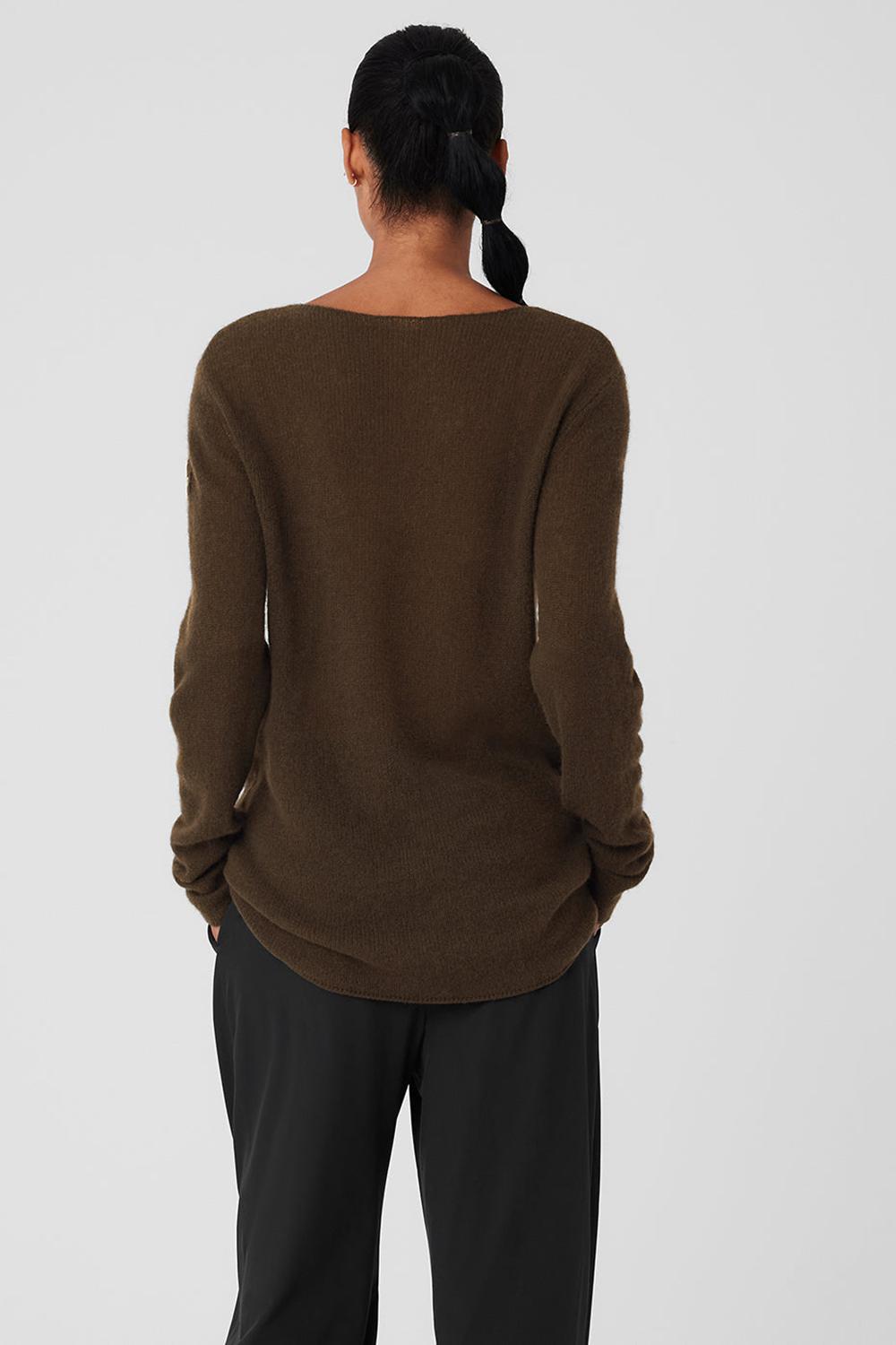 Manga Larga Alo Yoga Cashmere Reform Mujer Espresso | España  NUSF-18729