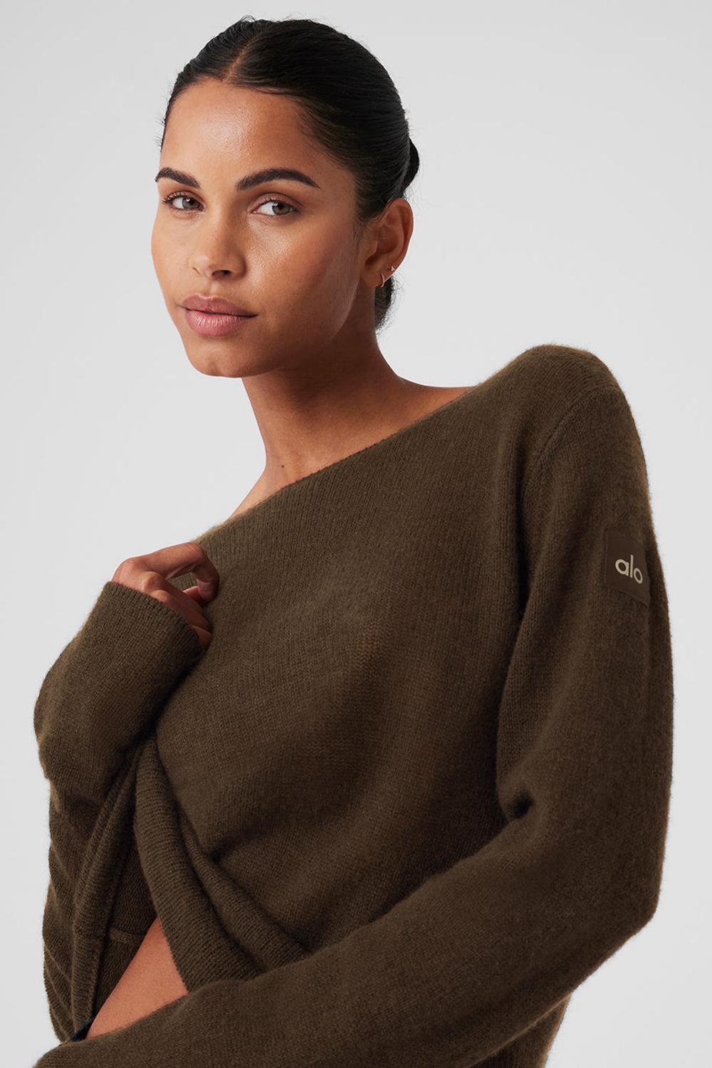 Manga Larga Alo Yoga Cashmere Reform Mujer Espresso | España  NUSF-18729