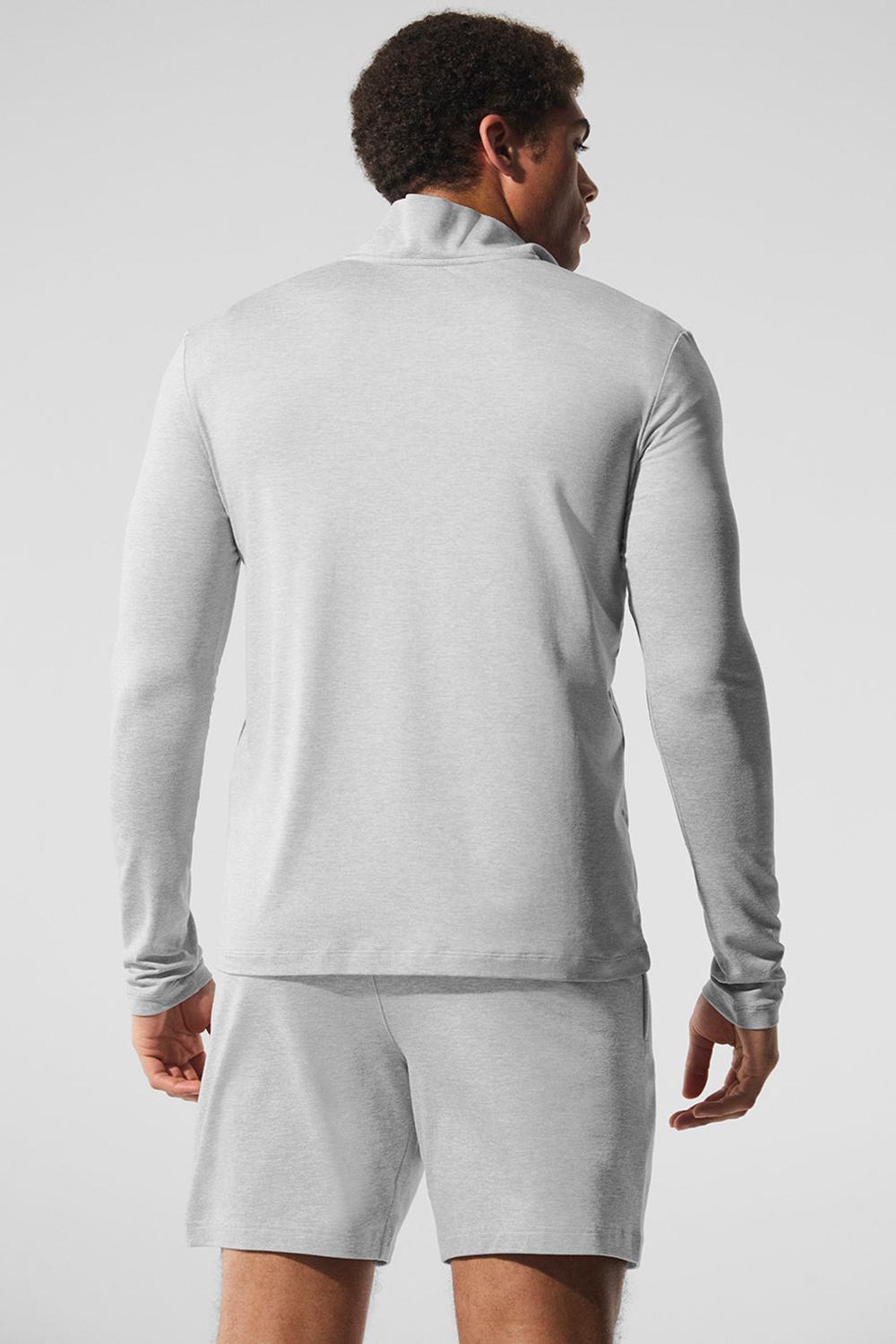 Manga Larga Alo Yoga Conquer 1/4 Zip Reform Hombre Gris | España  VLQD-51287