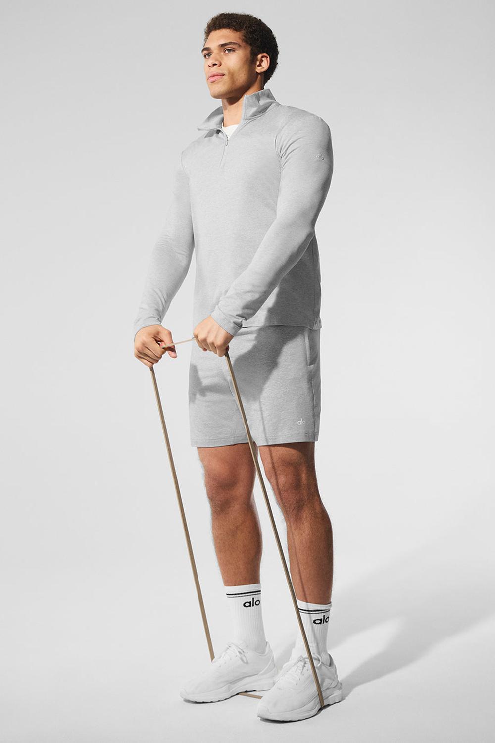 Manga Larga Alo Yoga Conquer 1/4 Zip Reform Hombre Gris | España  VLQD-51287