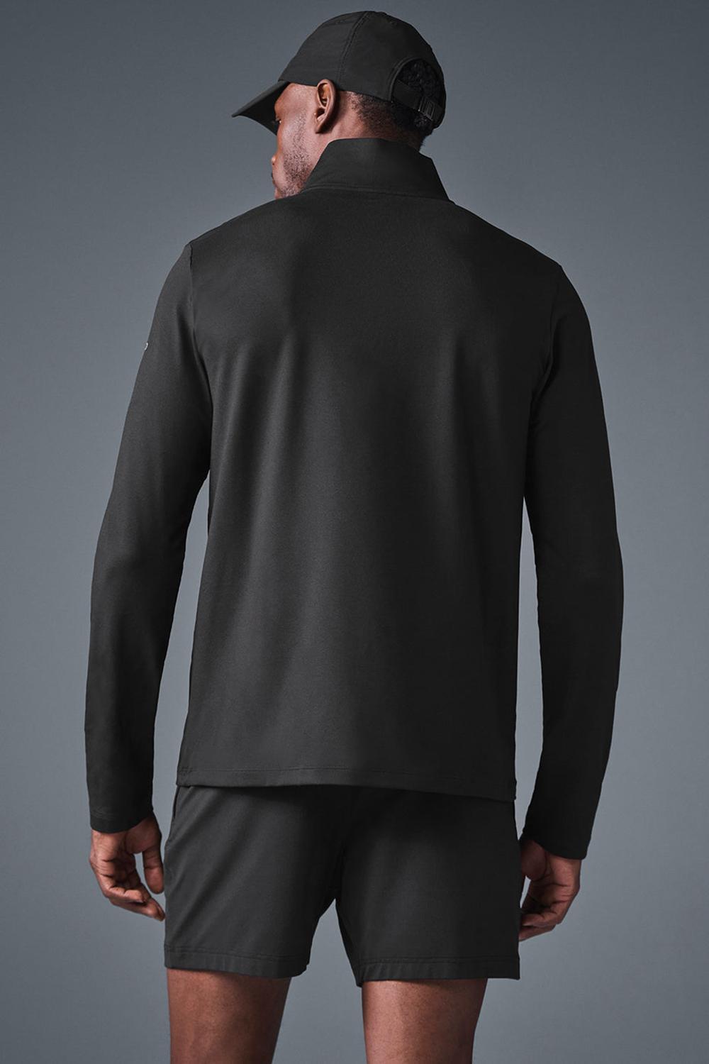 Manga Larga Alo Yoga Conquer 1/4 Zip Reform Hombre Negras | España  AVNG-41753